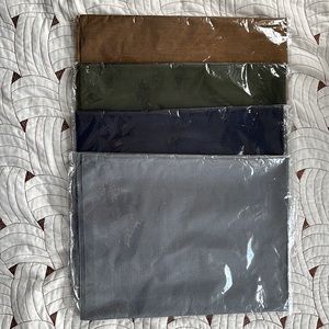 Bundle of dark lightweight scarves